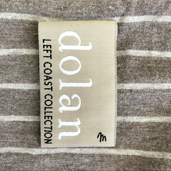 Anthropologie Taupe Cream Knit Striped Blazer Jacket Dolan Left Coast Sz M - Picture 12 of 13